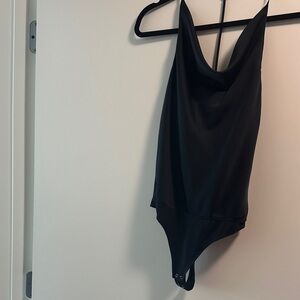 Black satin Bodysuit Abercrombie